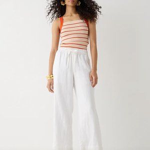 J. Crew Wide-leg seaside pant in linen